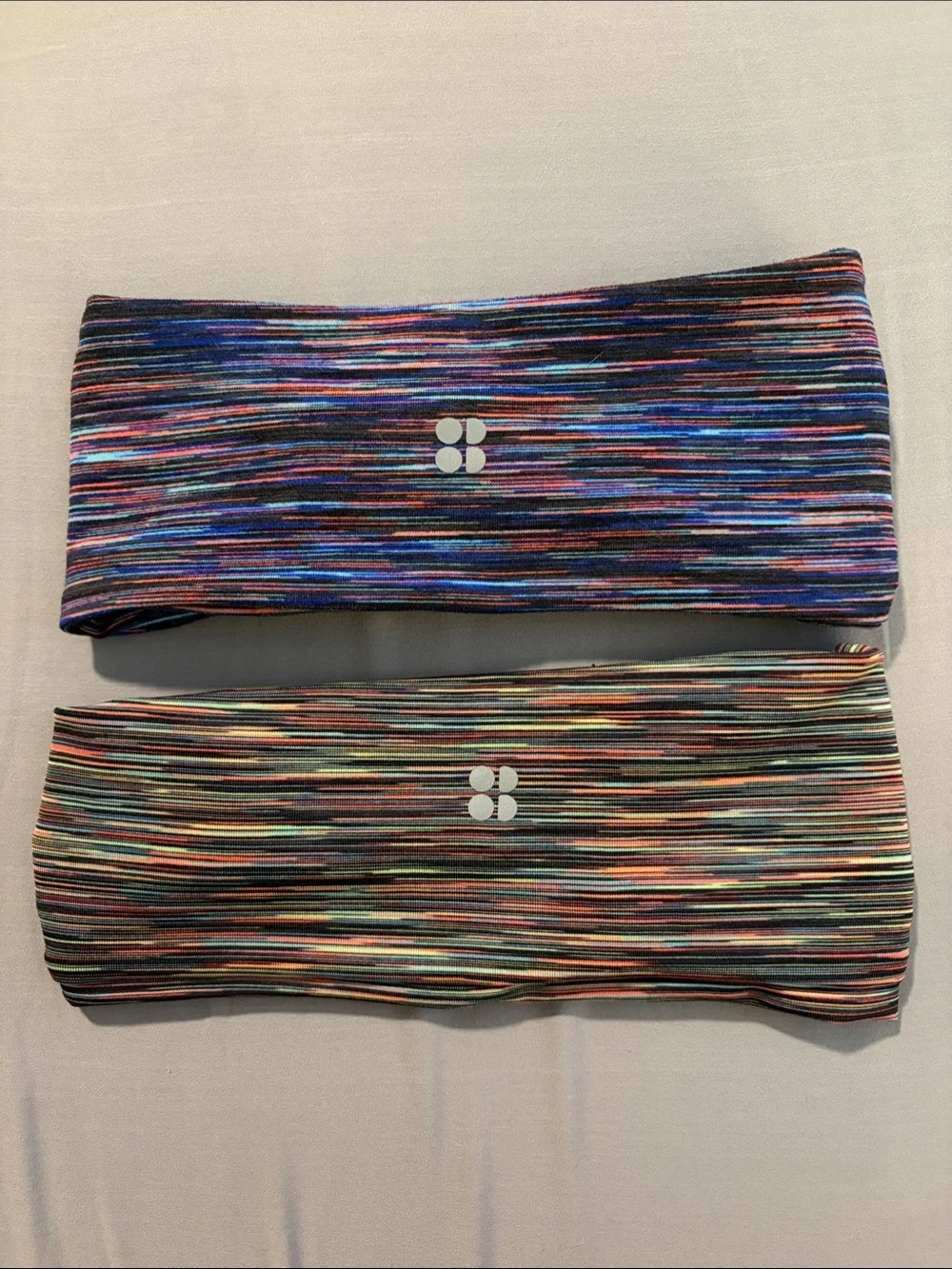 Sweaty Betty Multicolor Striped Knotted Workout Headbands